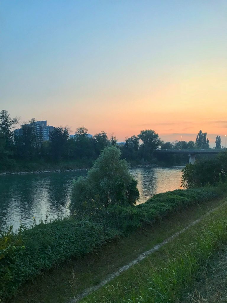 A piedi a Verona con il vostro cane, la scusa perfetta per godersi un tramonto sull'Adige e una passeggiata lungo la diga del Chievo 